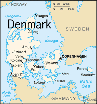 Map of Denmark